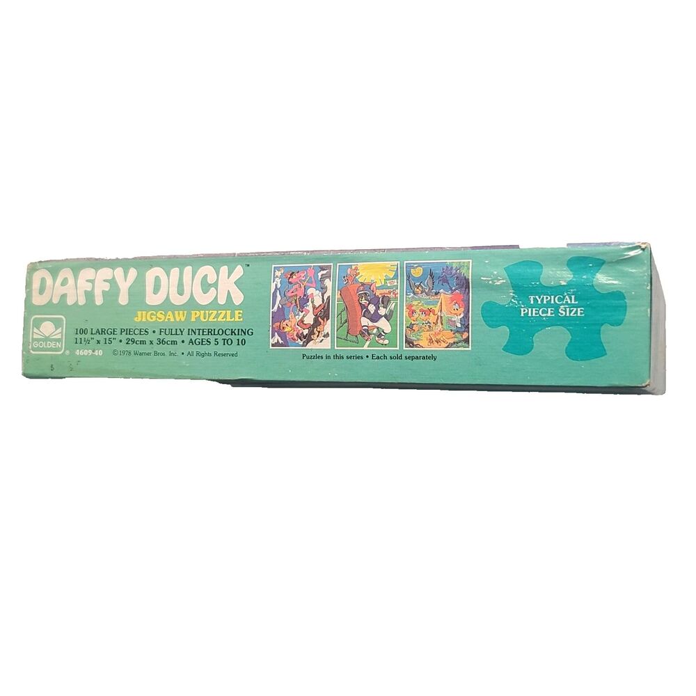 Vintage Daffy Duck Elmer Fudd Porky Pig Puzzle 100 Pieces 1978 NEW-Unopened Box - Picture 2 of 7